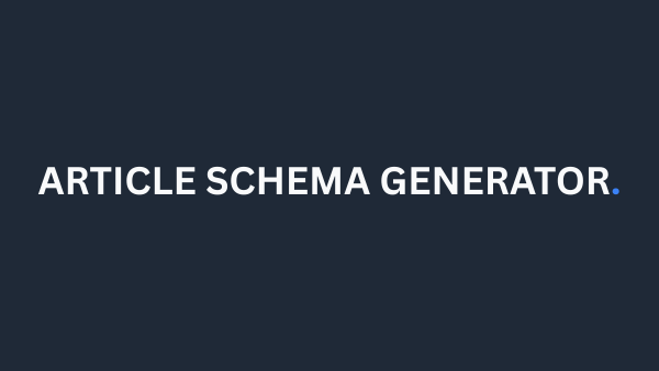 Article Schema Generator dashboard preview
