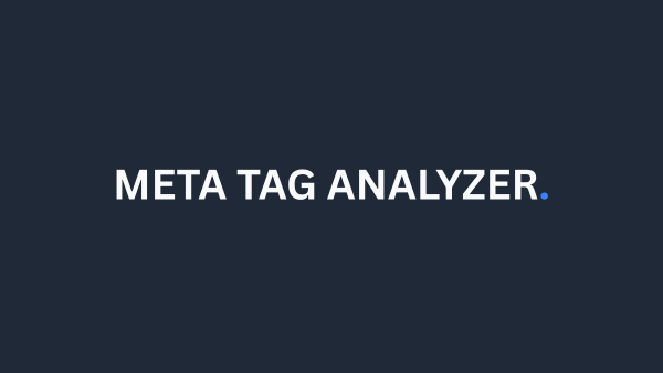 Meta Tag Analyzer dashboard preview